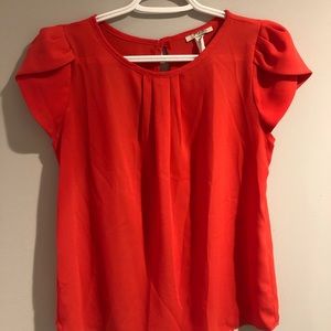 Pink Capped Chiffon Tee Blouse